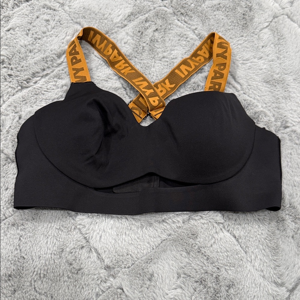 adidas x IVY PARK Black Bra with Gold Straps